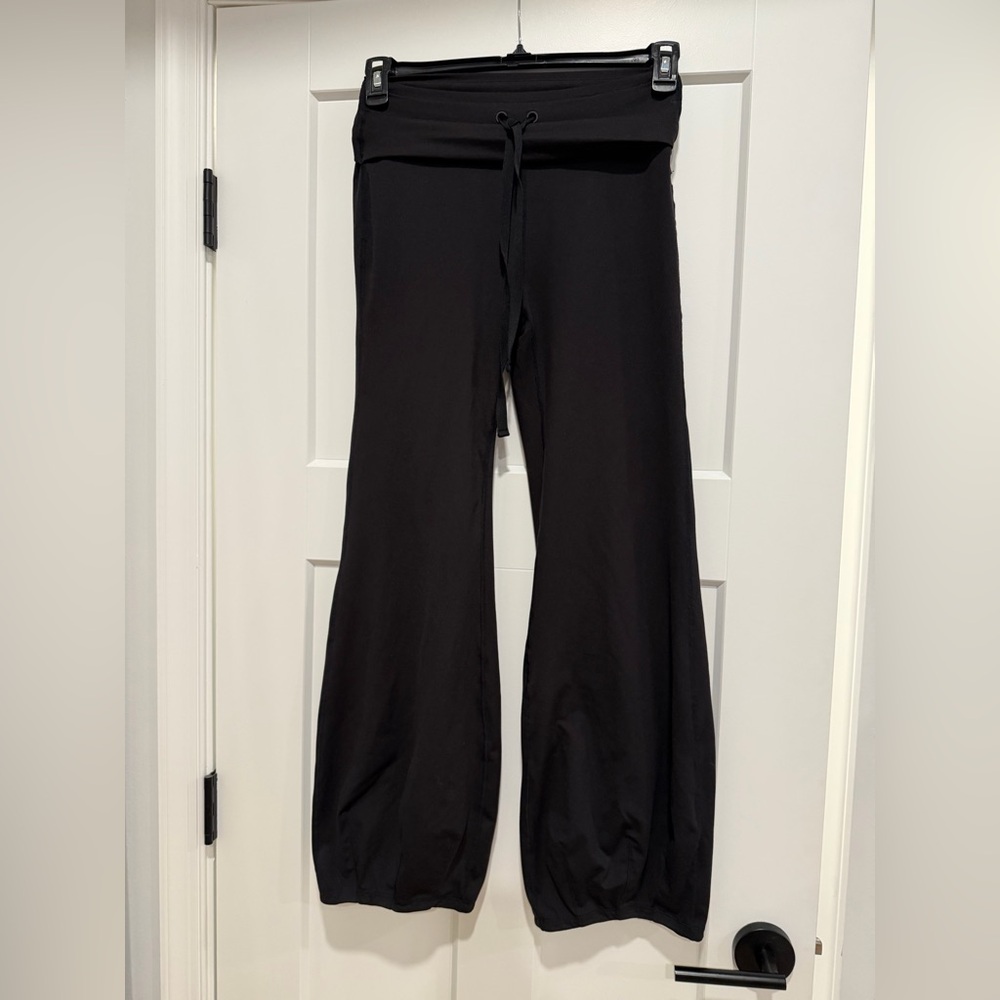 FP Movement by Free People Black Drawstring Wide-Leg Leggings- worn 1 time!